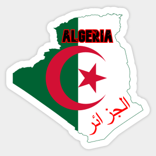 Algeria map & flag Sticker